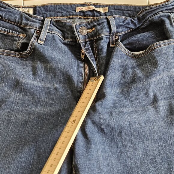 Levi's Jeans Womens 31 Blue Premium 721 High Rise Skinny Stretch Pockets Western - Picture 9 of 16